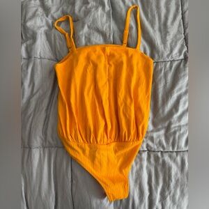 Free People Tangerine Bodysuit